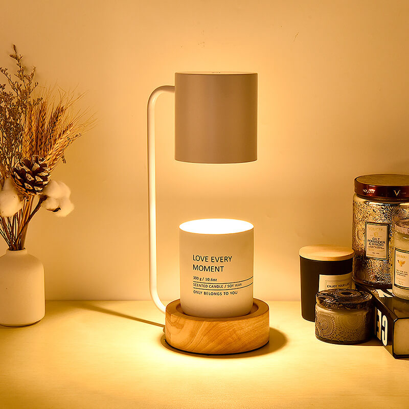 Japanese Minimalist Table Lamp | Wood & Metal Design