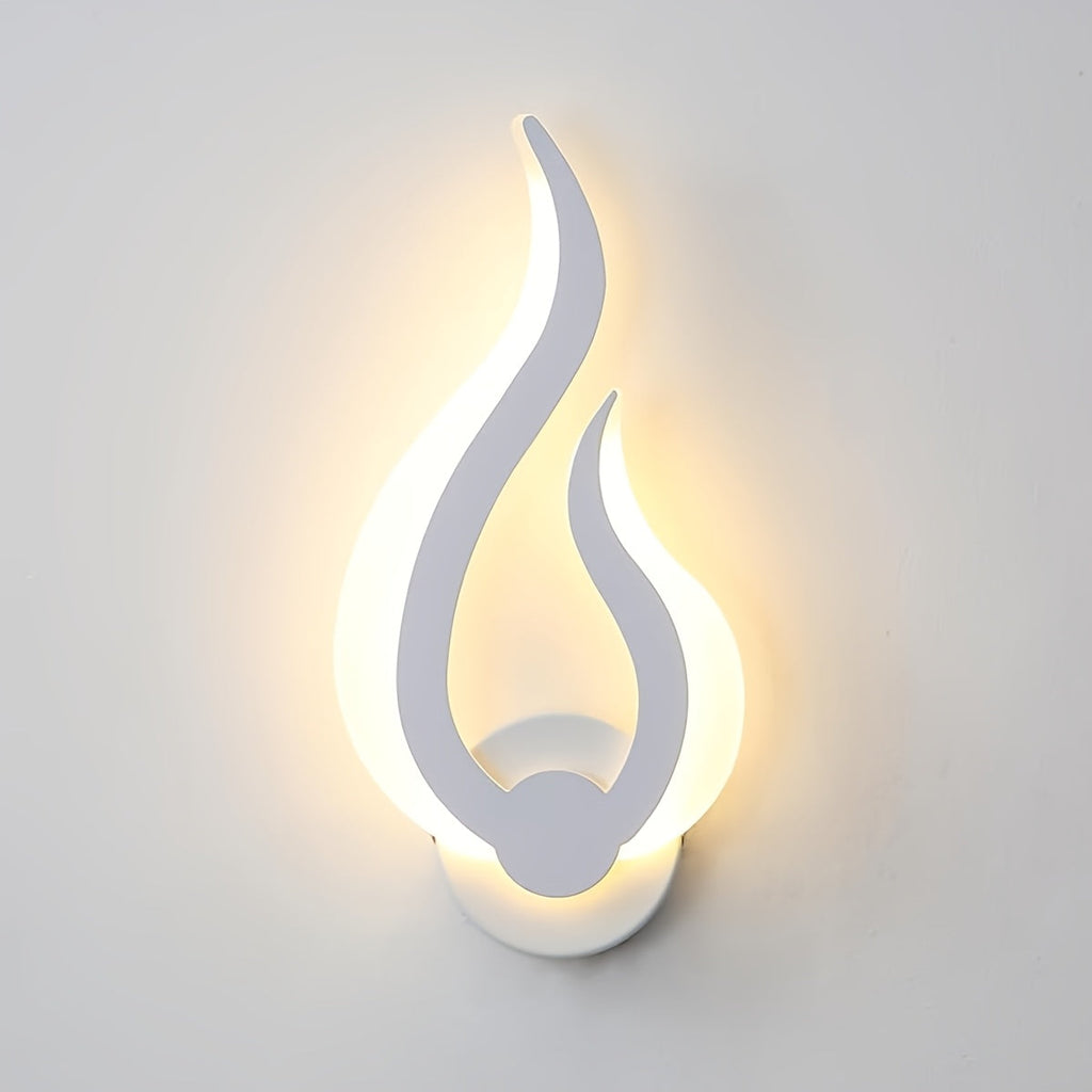 Modern Flame LED Wall Light | 10W Warm White Sconce