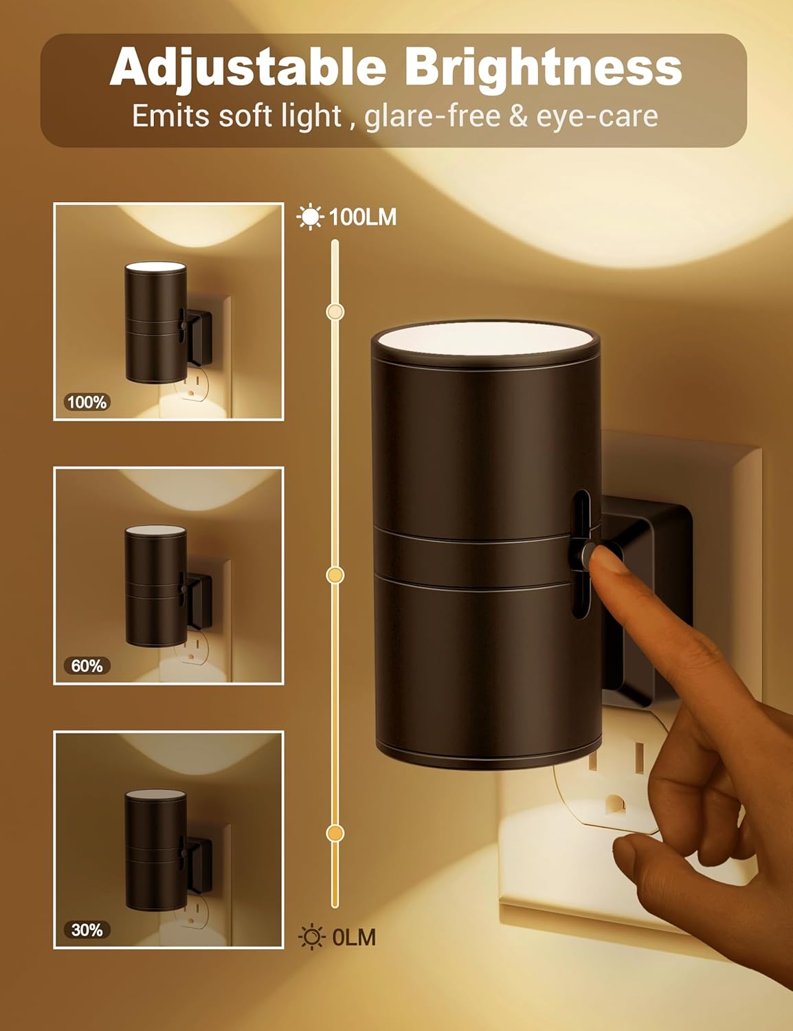 NightNova LED Night Light | Smart Dimmable Plug-in Lamp