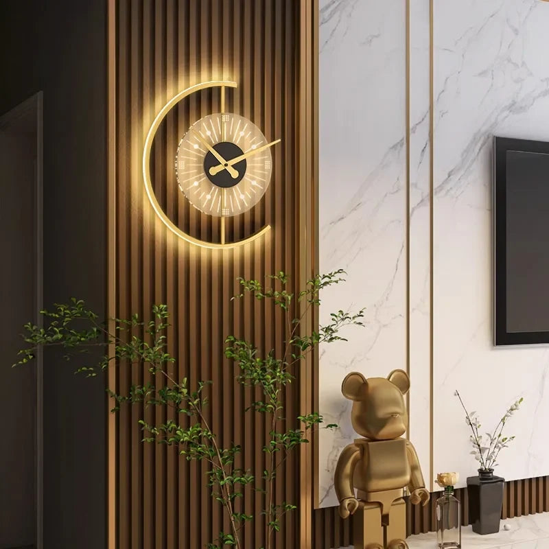 Lunaris Wall Lamp Clock | Post-Modern LED Sconce