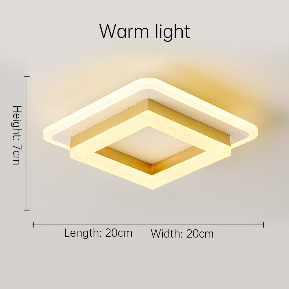 Square LED Ceiling Light | Modern Flush Mount Fixture