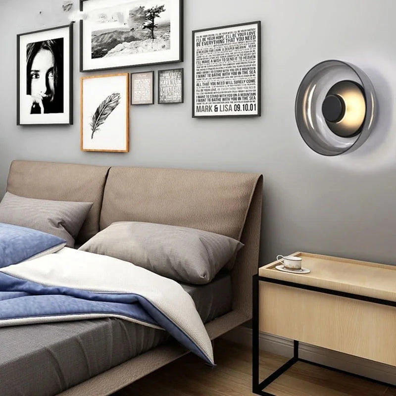 Nordic Glass LED Wall Sconce | Modern Round Decorative Wall Light
