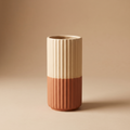 Ridged Ceramic Table Vase - Minimalist Home Decor