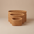 Woven Rattan Wall Basket Set - Set of 3