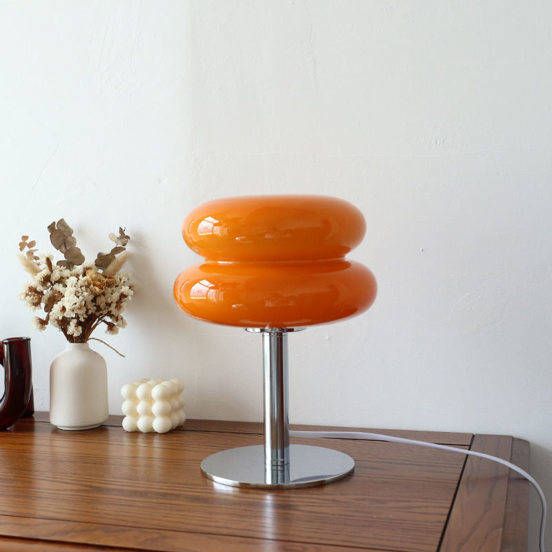 Italian Designer Glass Table Lamp | Modern Retro Accent Light
