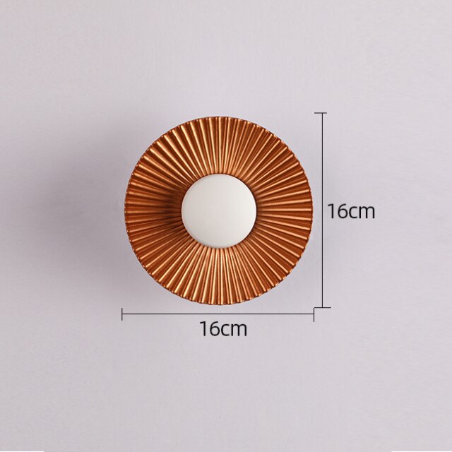 Hasna SunRay Wall Lamp | Modern Metallic Sun Design